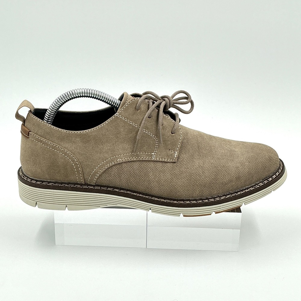 Dockers Mens Size 8.5 Supreme Comfort Oxford Derby Taupe Shoes NEW Elmington $85